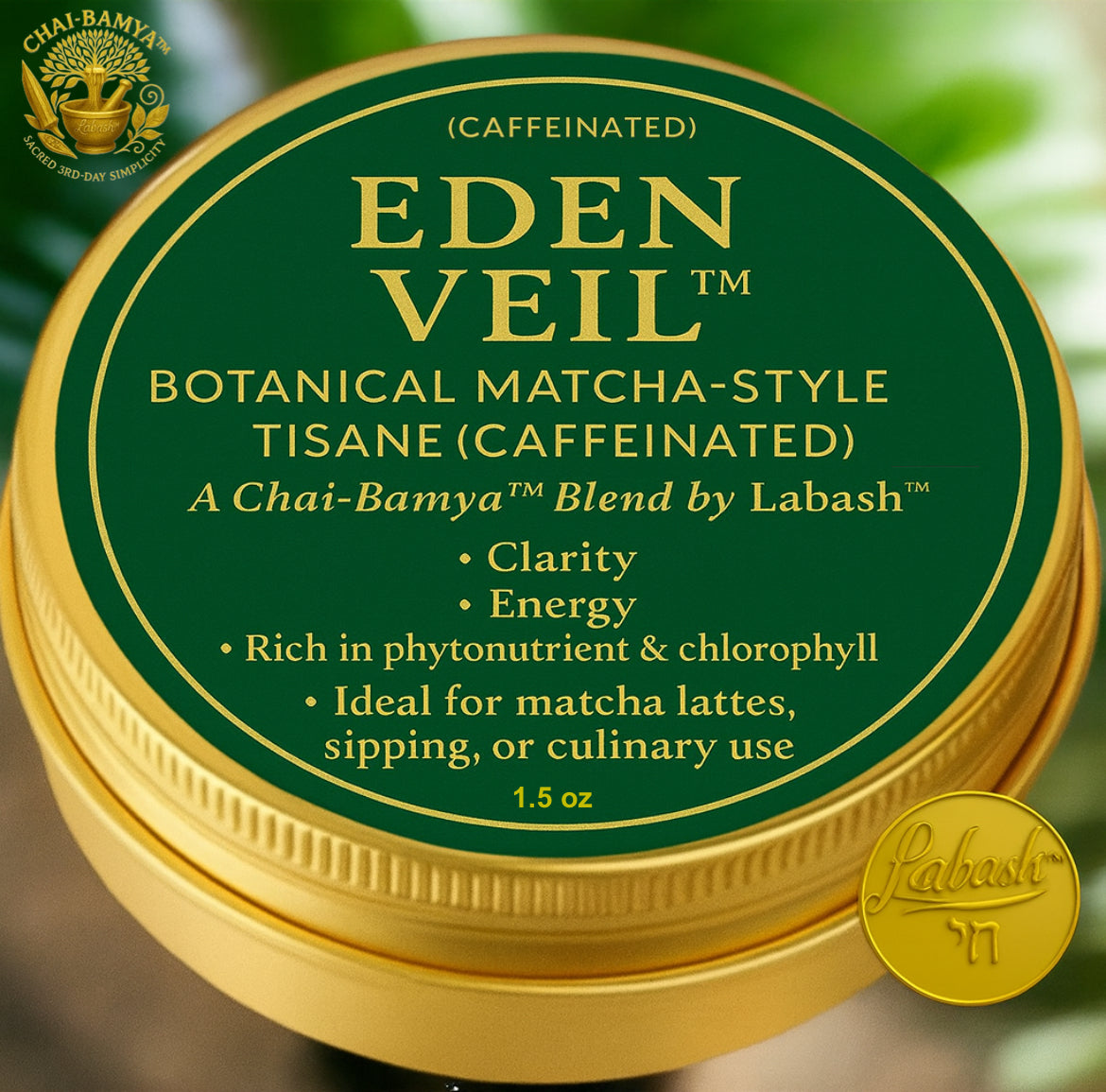Eden Veil™️ -  Botanical Matcha-Style Tisane (Caffeinated)