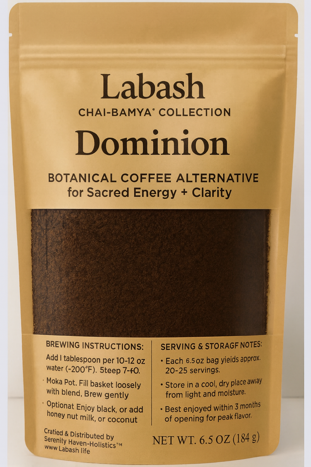 Sovereign Roast™ – Dominion™            Okra-Date Seed Coffee Blend (Caffeinated) - Roasted Botanical Tisane/Coffee Alternative